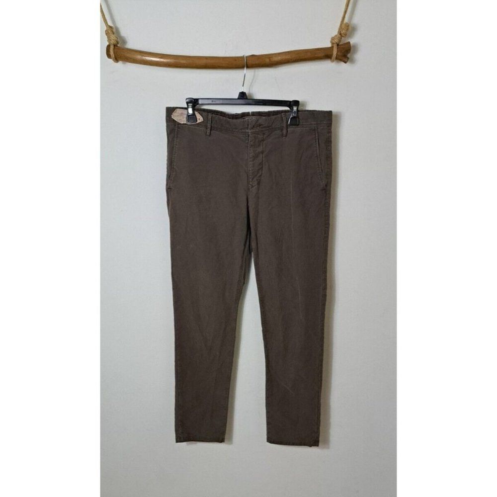 Incotex Chino Pants‎ Brown Cotton Stretch Comfort Slim Fit Slowear Size 3…